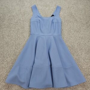 Lulus Sz S Home Before Daylight Periwinkle Blue Sleeveless Skater Dress Women's